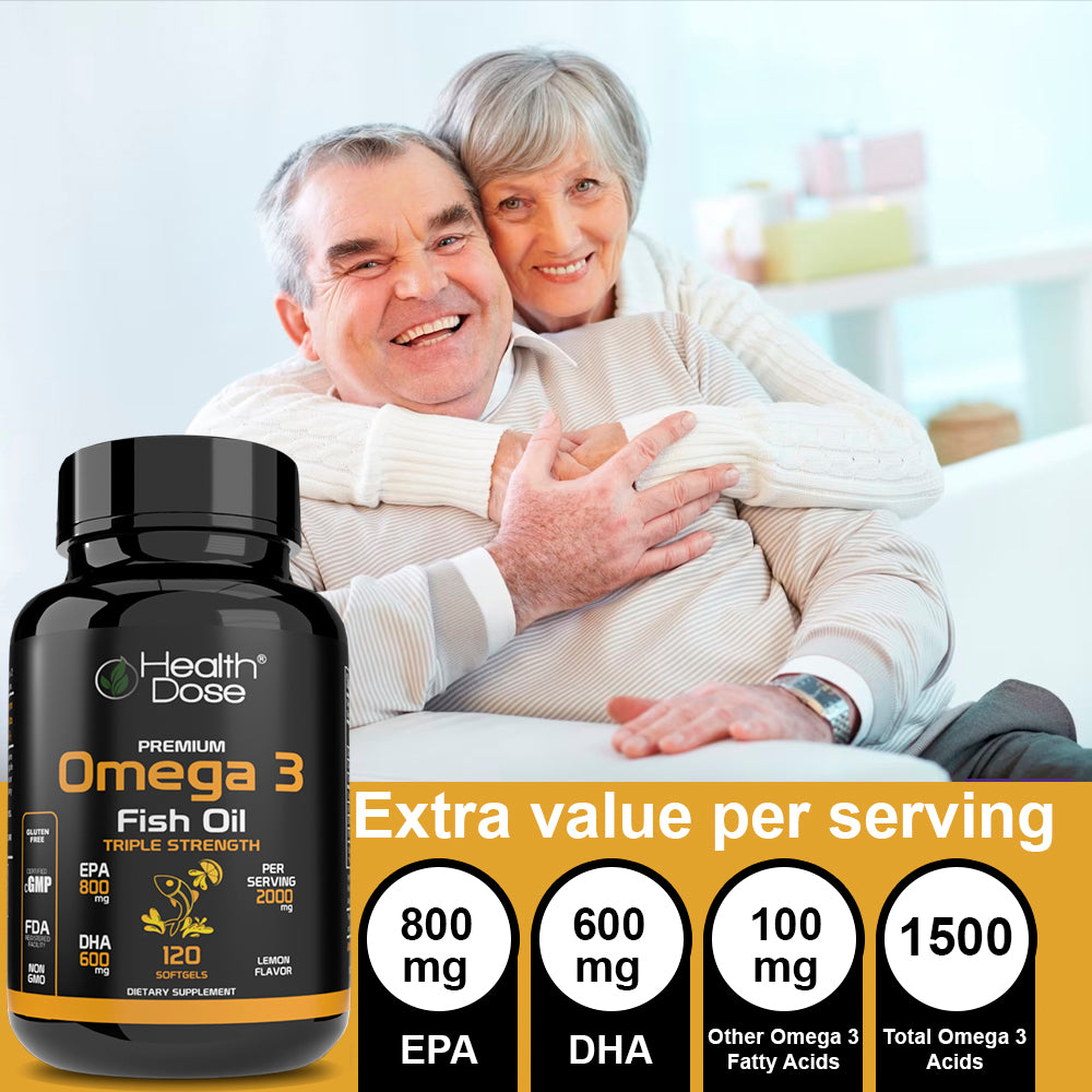 Omega 3 Premium Fish Oil Triple Strength. 120 Softgels