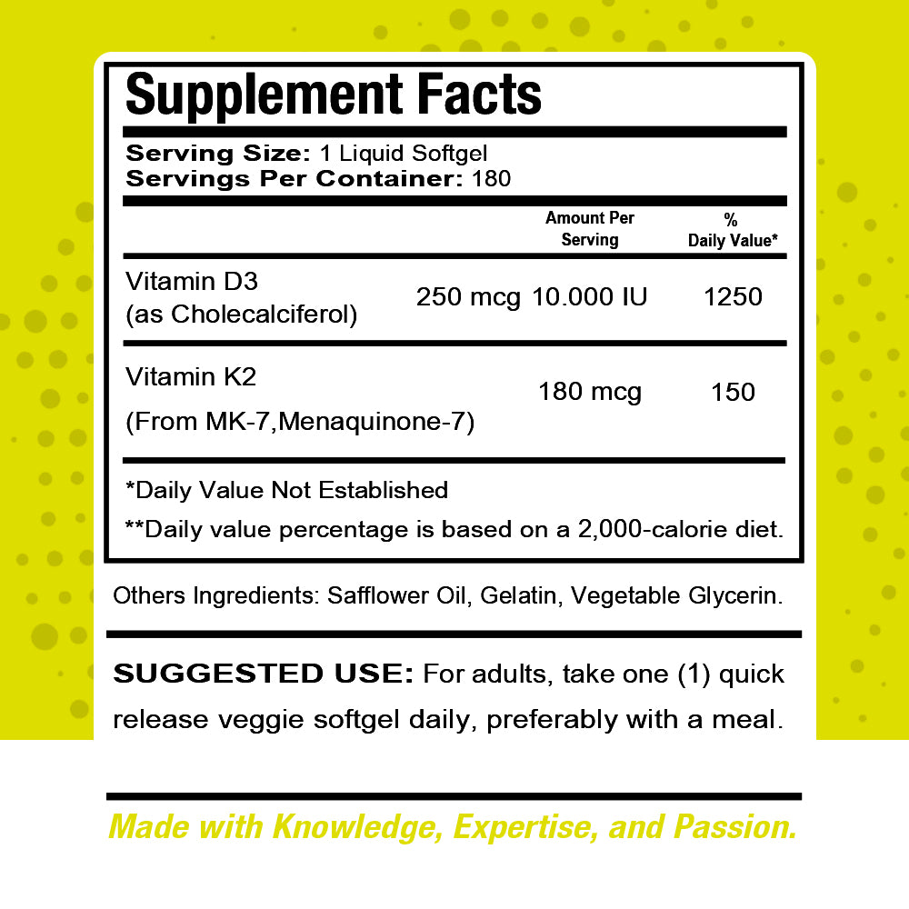 Health Dose Premium Omega 3 Fish Oil x 120 Softgels + Vitamin D3-K2. 180 Liquid Softgels - healthdoseusa