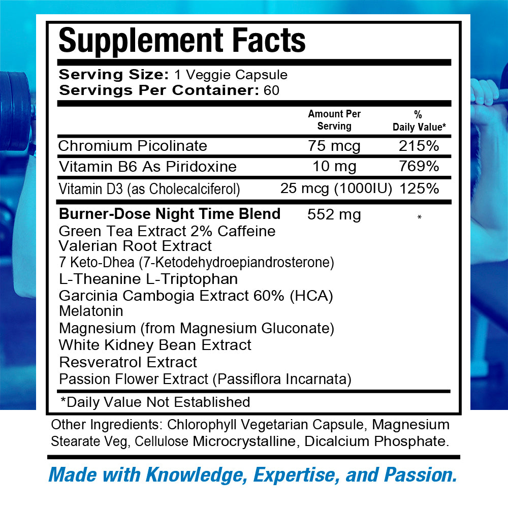 Fat Burner PM. Sleep Aid & Brain Function Boost. 60 Softgels - healthdoseusa