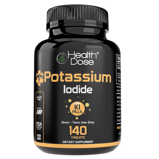Potassium Iodide KI Supplement. Thyroid Support. 130mg. 140 Tablets