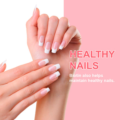 Hair Skin Nails Biotin. 60 Count Gummies.