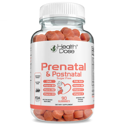 Prenatal & Postnatal Vitamins. 90 Count Gummies.