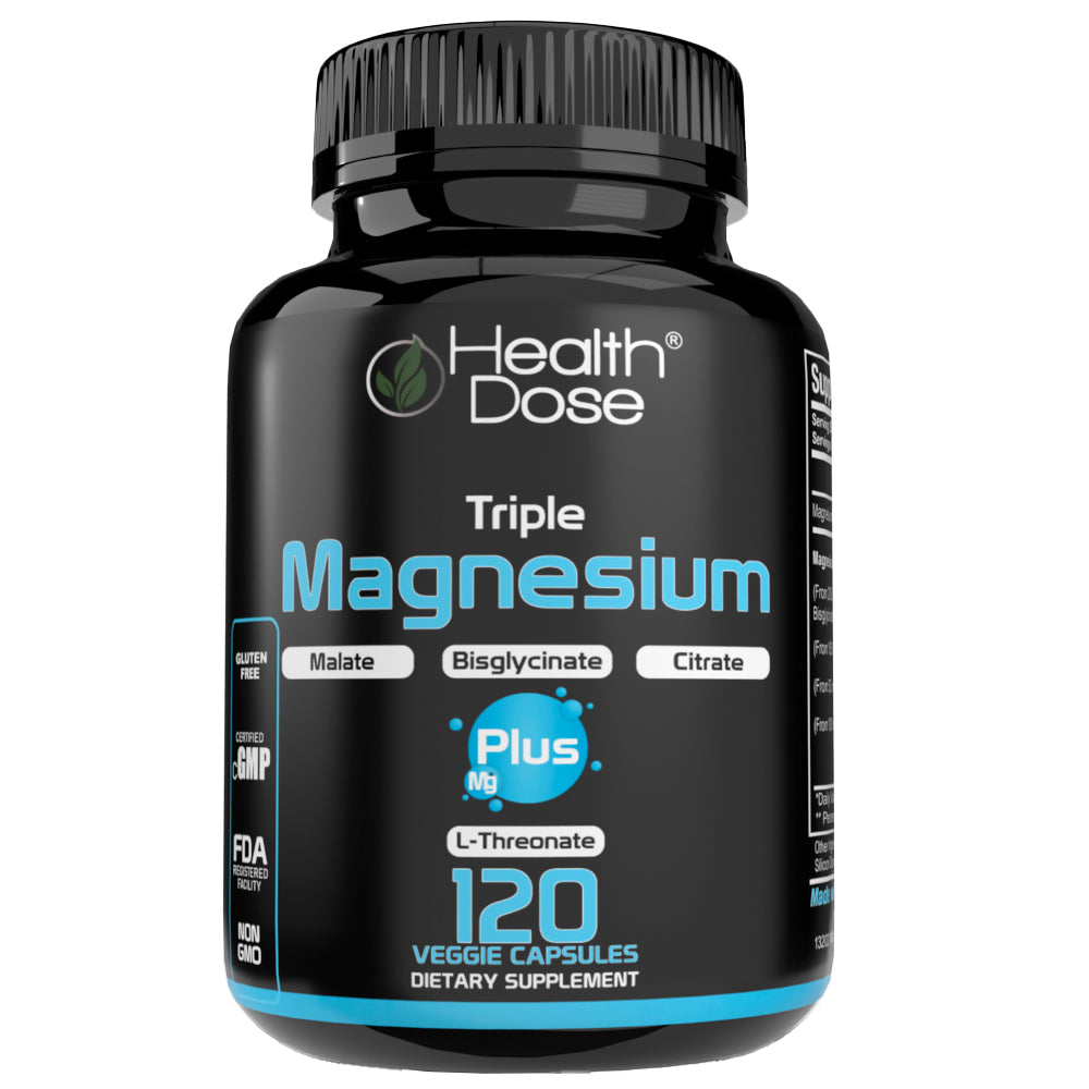 Health Dose Triple Magnesium + L-threonate.120 Capsules