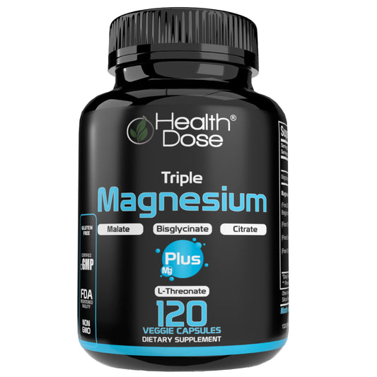 Health Dose Triple Magnesium + L-threonate.120 Capsules
