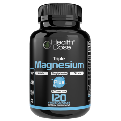 Health Dose Triple Magnesium + L-threonate.120 Capsules