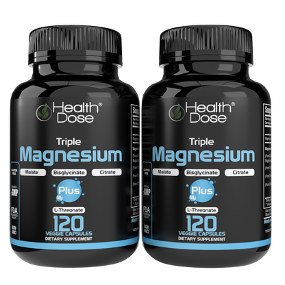 Health Dose Triple Magnesium + L-threonate.120 Capsules