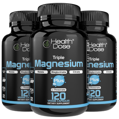 Health Dose Triple Magnesium + L-threonate.120 Capsules