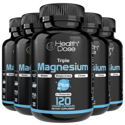Health Dose Triple Magnesium + L-threonate.120 Capsules
