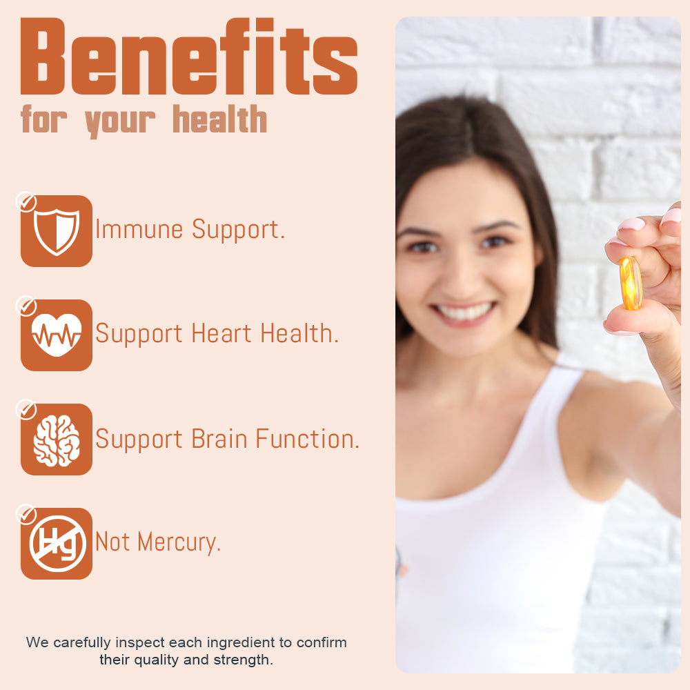 Premium Omega 3 Fish Oil Triple Strength. 120 Softgels