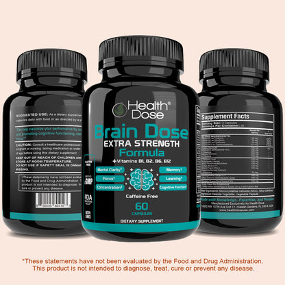 Brain Dose Premium Nootropics. 60-Count