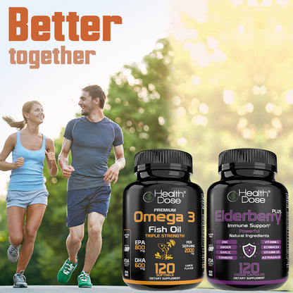Premium Omega 3 Fish Oil Triple Strength. 120 Softgels