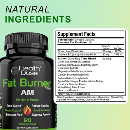 Fat Burner. AM Daytime. 120 Softgels