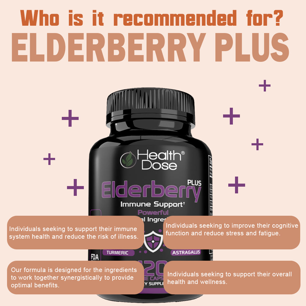 Elderberry Plus With Vitamin C & More 120 Capsules