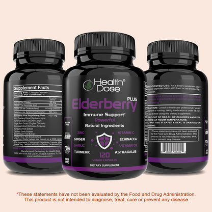 Elderberry Plus With Vitamin C & More 120 Capsules
