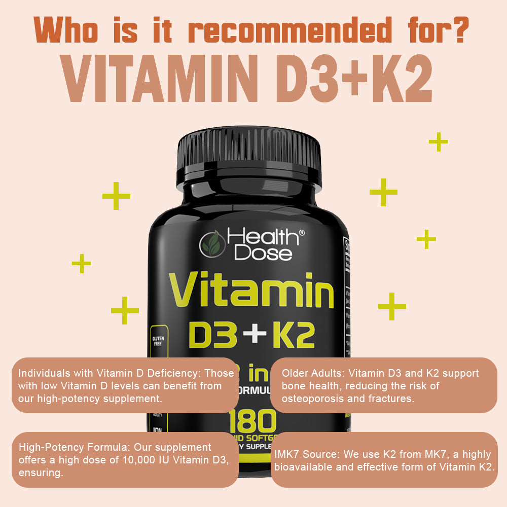 Vitamin D3 + K2. 180 Liquid Softgels