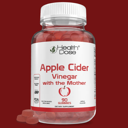 Health Dose Apple Cider Vinegar. 60 Gummies + Hair Skin Nails. 90 Gummies - healthdoseusa