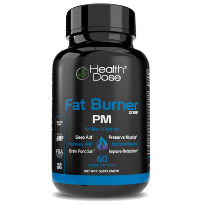 Fat Burner PM. Sleep Aid & Brain Function Boost. 60 Softgels - healthdoseusa