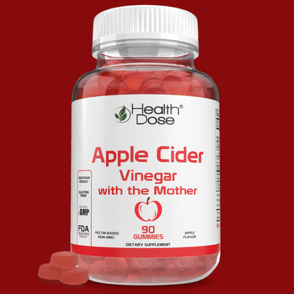 Apple Cider Vinegar Gummies with the Mother. Weight Loss. 90 Ct - healthdoseusa