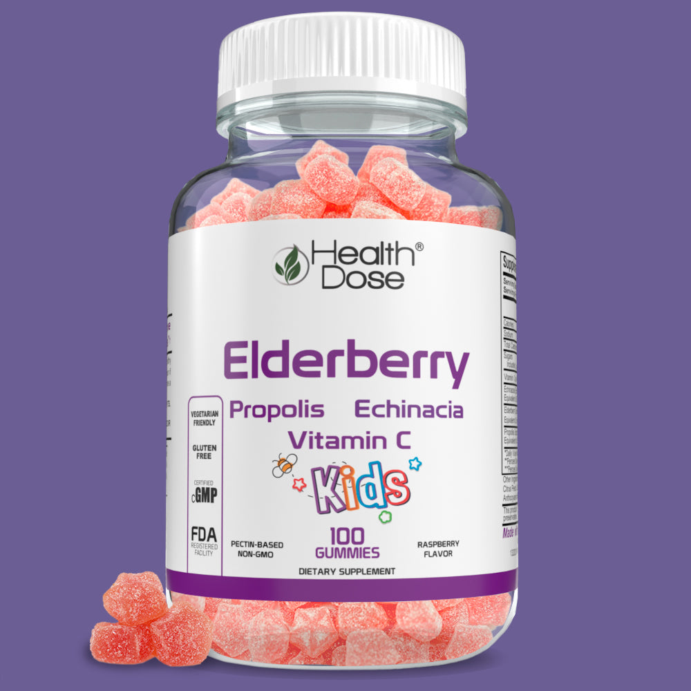 Health Dose Elderberry Adult + Kids Gummies x 200 count - healthdoseusa