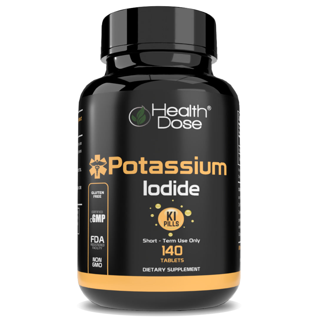 Potassium Iodide KI Supplement. Thyroid Support. 130mg. 140 Tablets - healthdoseusa